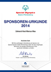 Sponsoren Urkunde